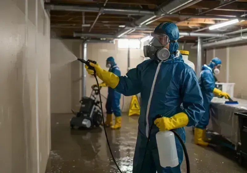 Basement Sanitization and Antimicrobial Treatment process in Saint Charles, IL