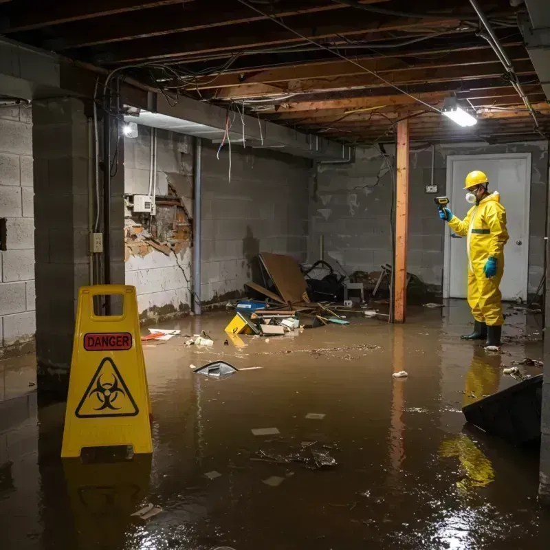 Flooded Basement Electrical Hazard in Saint Charles, IL Property